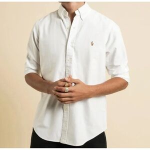 Polo Ralph Lauren Oxford Sport Shirt White Brand New Retail $125.00